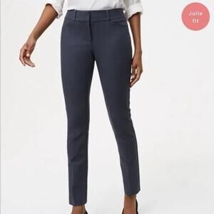 Loft Julie Straight Leg Gray Work Pants - Size 2
